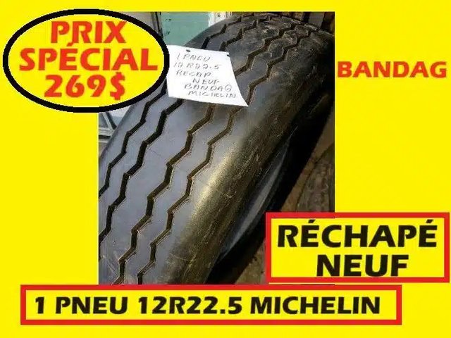 Michelin PNEU 12R22.5 RECHAPE NEUF TRAILER REMORQUE Pneus