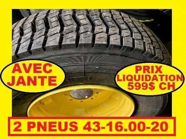 43-16.00-20 Pneus et roues