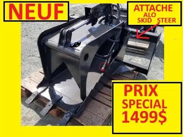 GRAPPIN A BOIS AVEC POUSSE HYDRAULIQUE AVEC ATTACHE ALO OU SKID STEER divers