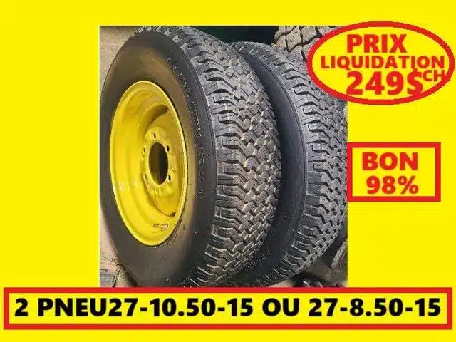 27-10.50-15 Pneus et roues
