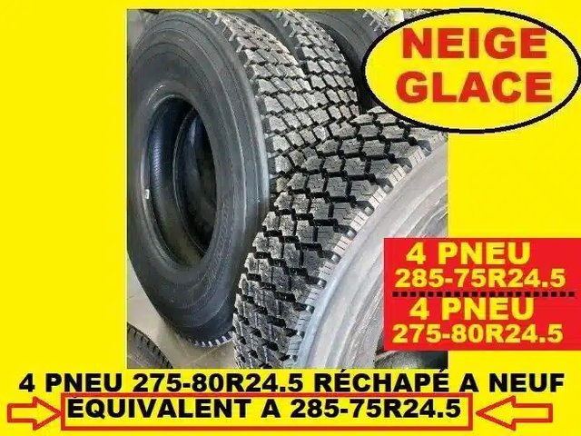 Michelin PNEU 275-80R24.5 ( 285-75R24.5 ) RECHAPE A NEUF Pneus