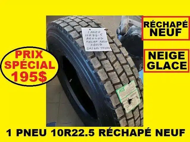 PNEU 10R22.5 RECHAPE NEUF Pneus