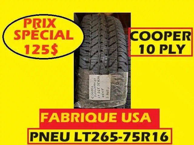 Cooper PNEU 265-75R16 NEUF LT265-75R16 Pneus