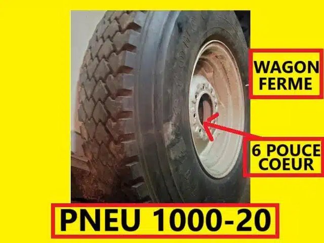 PNEU 1000-20 MONTE ROUE WAGON AGRICOLE 1000R20 Pneus et roues