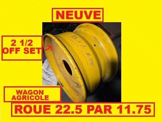 ROUE 22.5 PAR 11.75 NEUVE 425-65R22.5 ET 445-55R22.5