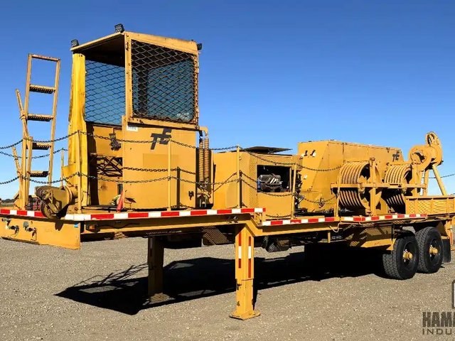 TE P-400 33 Ft Tandem Axle Cable Puller Remorque - Bobine
