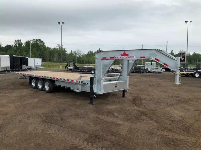 2027 Canada Trailers 8.5X26 10.5 TON GALVANIZED GOOSENECK Hydraulic Remorque - Plateforme basculante