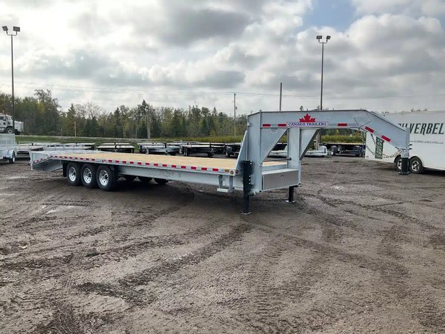 2026 Canada Trailers 8.5x30 10.5 Ton Galvanized Gooseneck Equipment remorque - step deck
