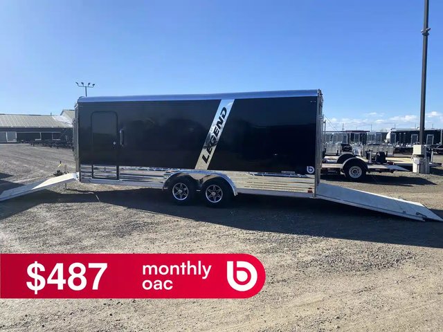 2026 Legend ALUMINUM DELUXE V-NOSE SNOWMOBILE TRAILER Remorque - Motoneige