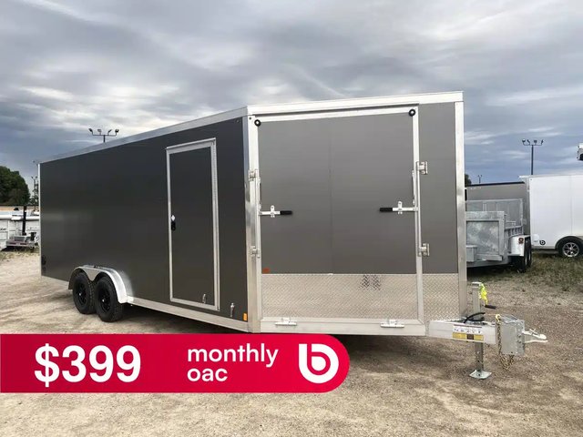 2027 Canadian Mennonite Built Aluminum 7.5' Snowmobile Trailer Remorque - Motoneige