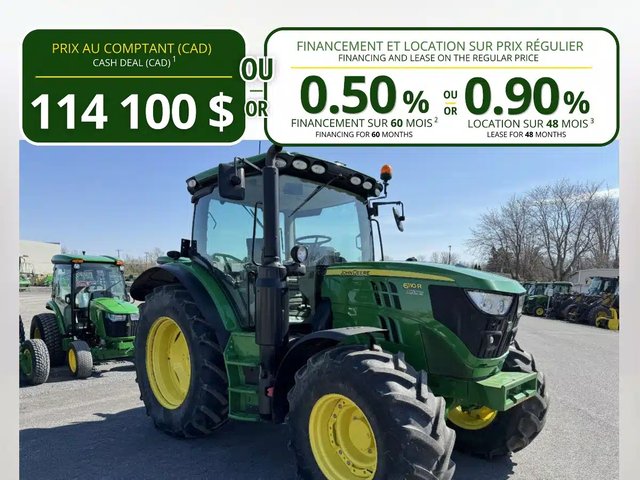 2020 John Deere 6110R Tracteur
