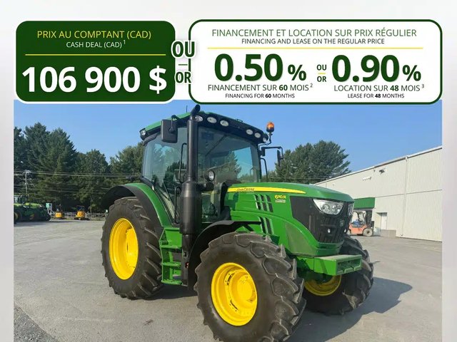 2020 John Deere 6110R Tracteur