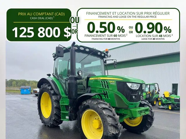 2020 John Deere 6110R Tracteur