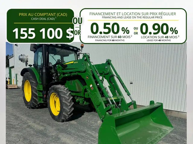2020 John Deere 6110R Tracteur