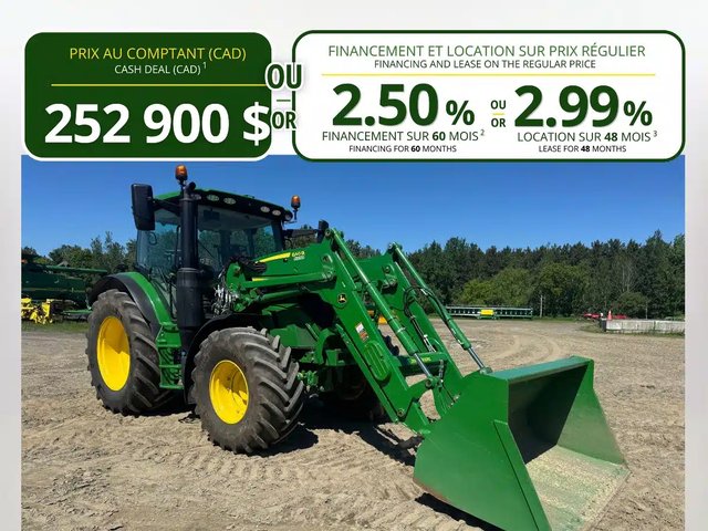 2024 John Deere 6R 110 Tracteur