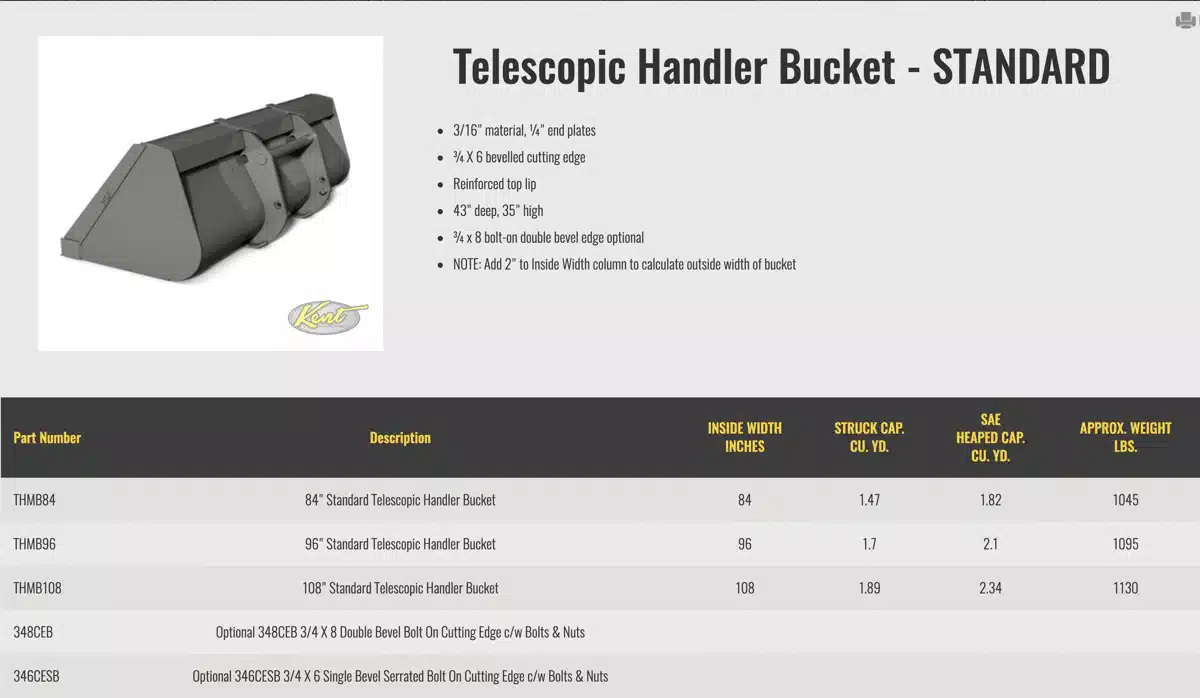 Gallery image 2 for New HLA Attachments Misc Bucket