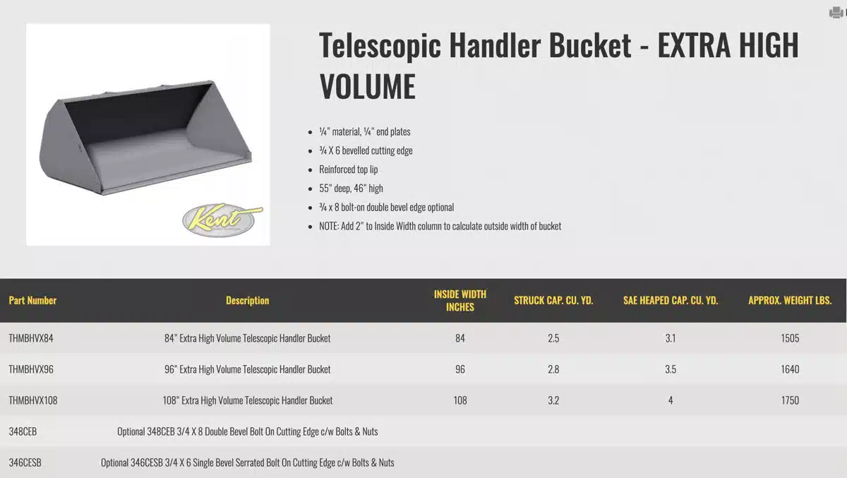 Gallery image 2 for New HLA Attachments Misc Bucket