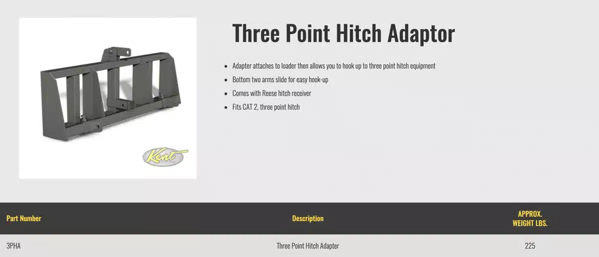 Gallery image 2 for New HLA Misc 3 Point Hitch