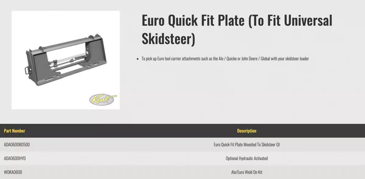 Gallery image 2 for New HLA Misc Skid Steer Attachment