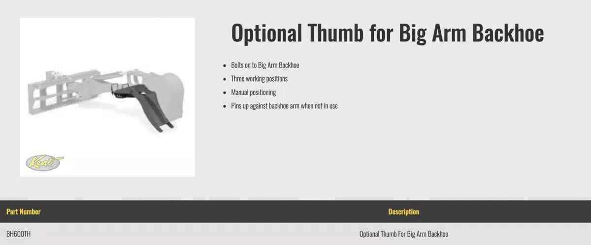 Gallery image 2 for HLA Attachments Misc Backhoe Attachment