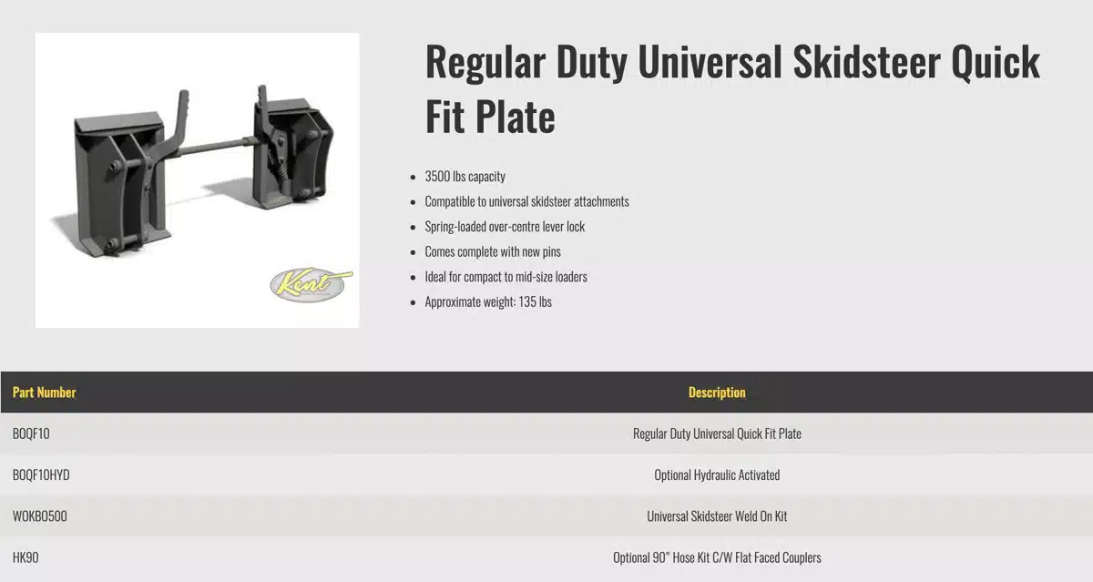 Gallery image 2 for New HLA Misc Skid Steer Attachment