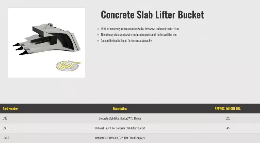 Gallery image 2 for New HLA Attachments Misc Bucket