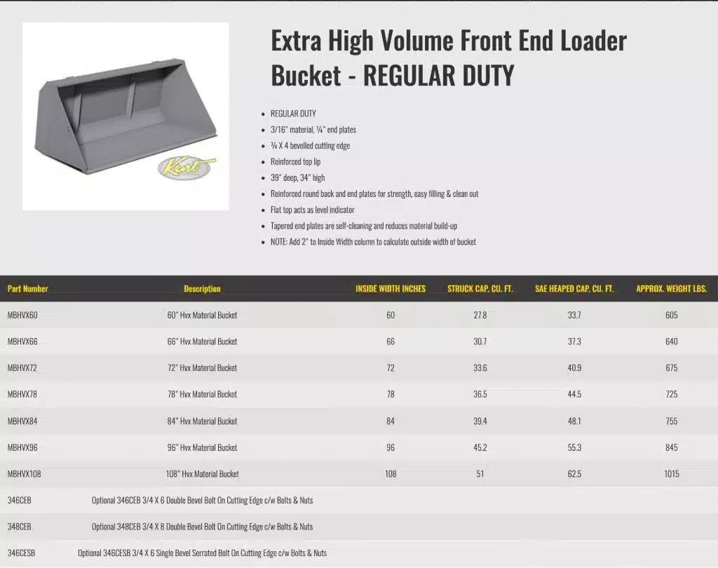 Gallery image 2 for New HLA Attachments Misc Bucket