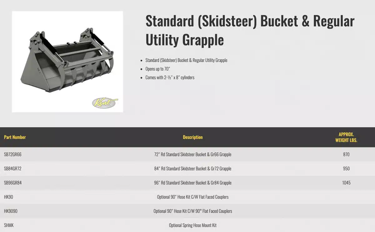 Gallery image 2 for New HLA Attachments Misc Bucket