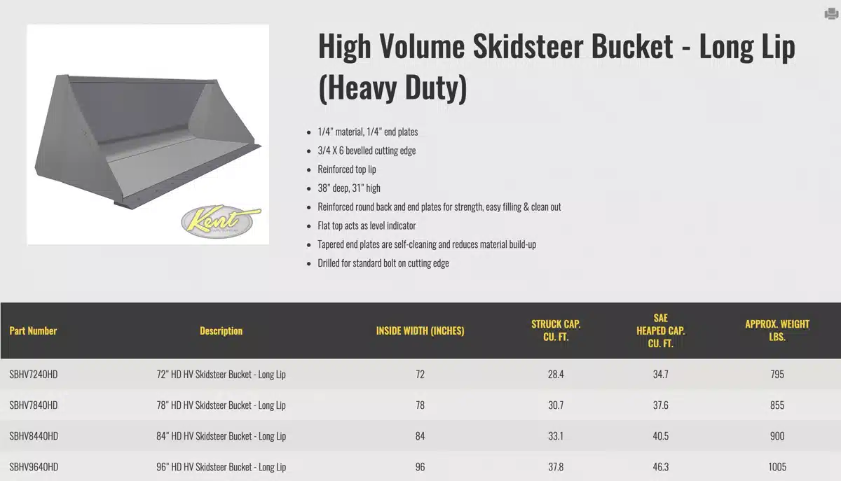 Gallery image 2 for New HLA Attachments Misc Bucket