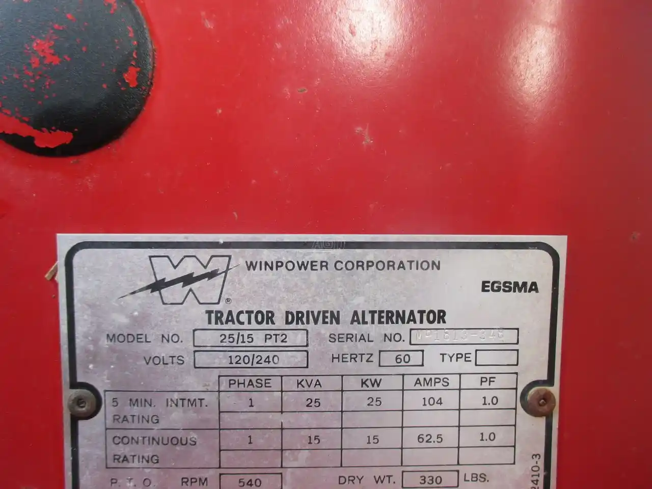 Gallery image 2 for Used Winpower 25/15 PT2 Generator