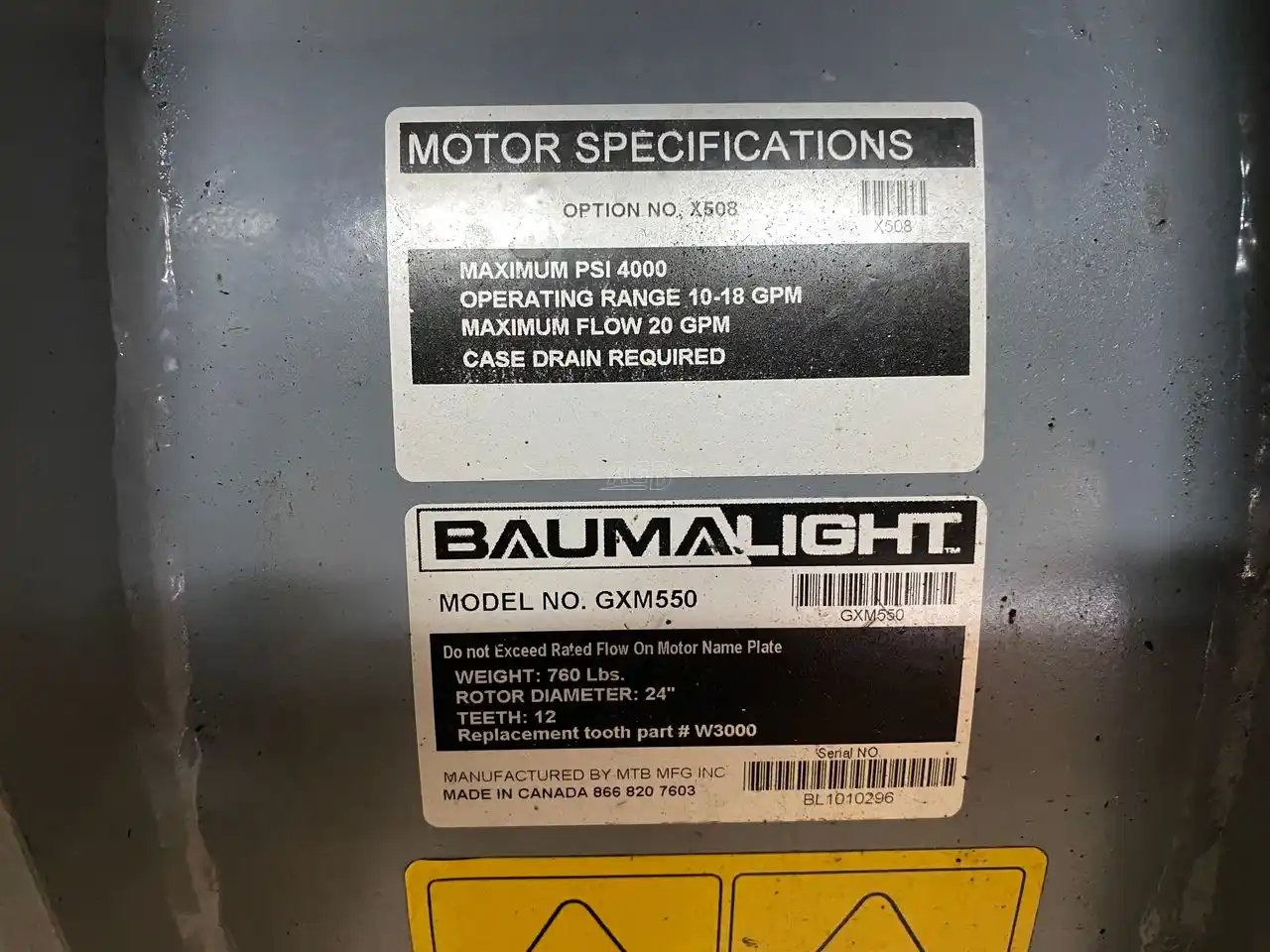 Gallery image 2 for Used 2022 Baumalight GXM550-X50 Stump Grinder