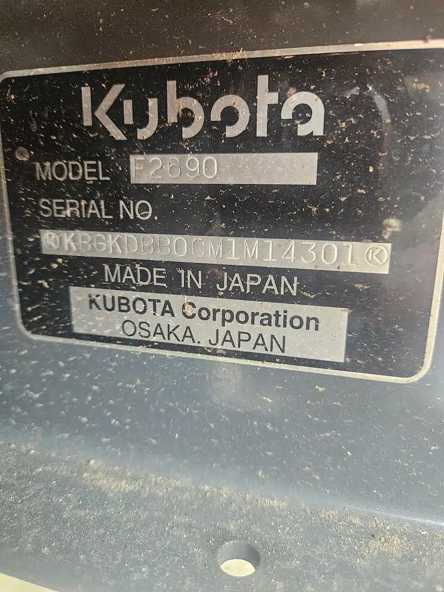 Gallery image 1 for 2022 Kubota F2690 Mower - Front Deck