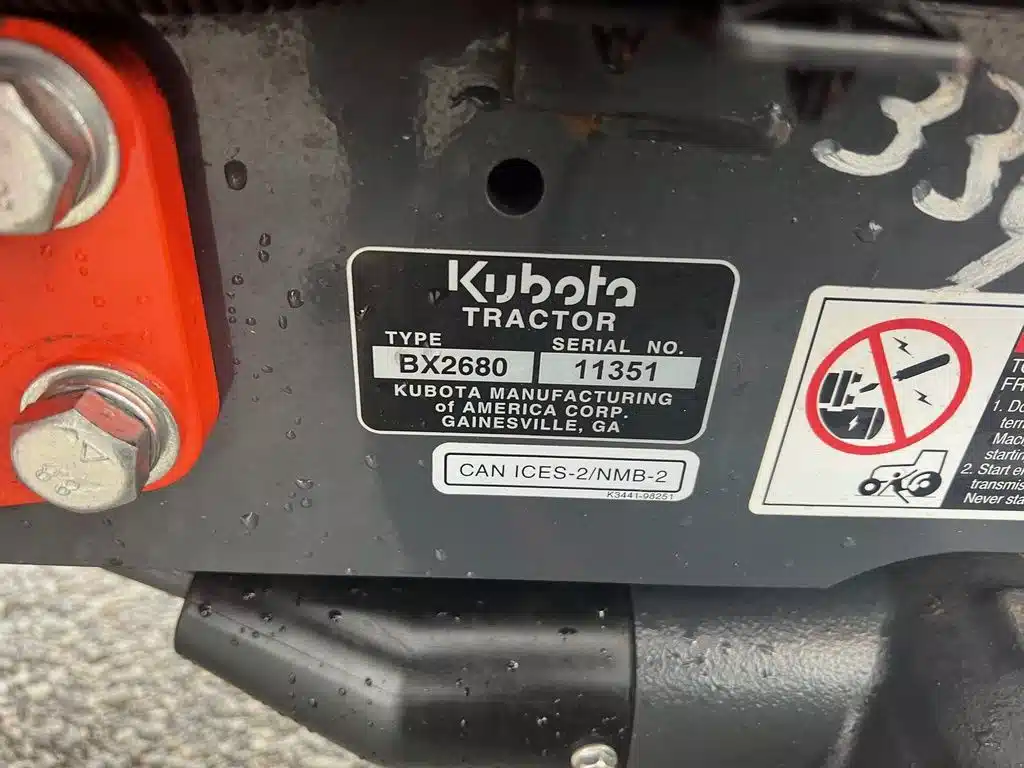 Gallery image 2 for Used Kubota BX2680 Tractor
