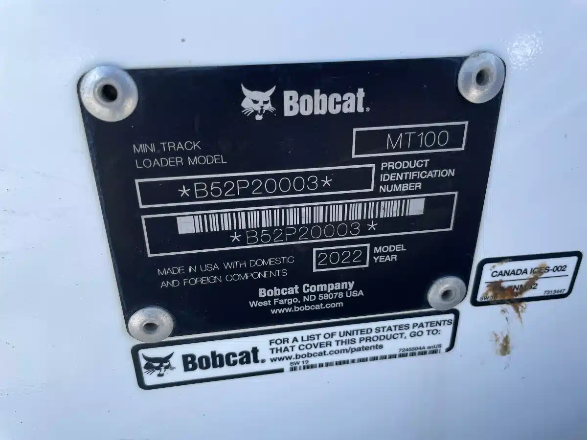 Gallery image 2 for 2022 Bobcat MT100 Skid Steer