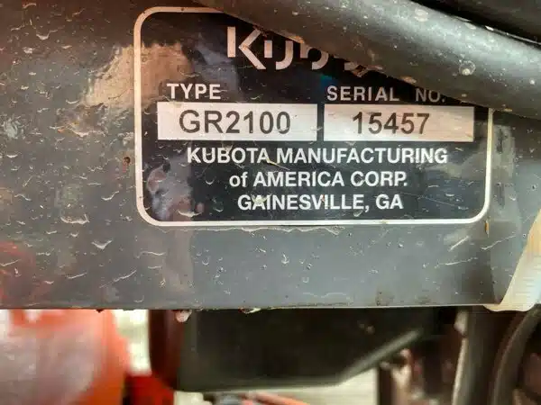 Gallery image 2 for Used 2006 Kubota GR2100 Lawn Tractor