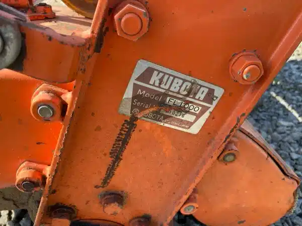 Gallery image 2 for Used Kubota FL1000 Rotary Tiller