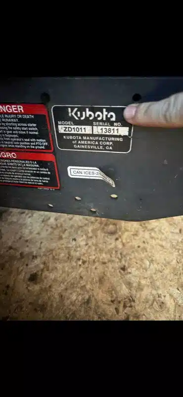 Gallery image 1 for 2019 Kubota ZD1011 Mower - Zero Turn