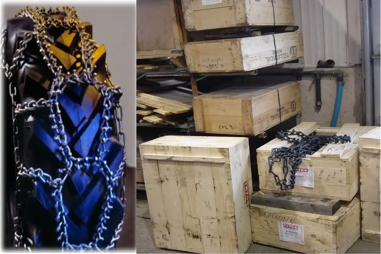 Gallery image 1 for New Trygg meilleur prix dans la région! Chaînes à pitons pour pneu agricole, forestier, auto, camion et VTT. Chain