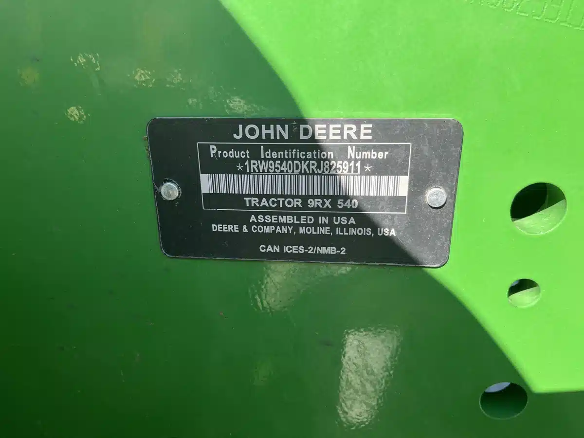 Gallery image 2 for Used 2024 John Deere 9RX 540 Tractor