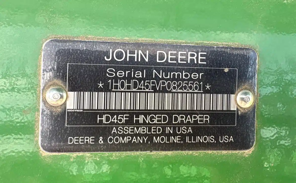 Gallery image 2 for Used 2023 John Deere HD45F Header - Flex Draper