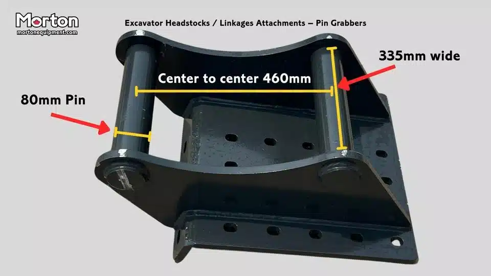 Gallery image 2 for MDE Machinery 80 mm Heavy-Duty Wedge-Style Quick Attach Headstock / Bolt-On Head Plate Excavator Attachment
