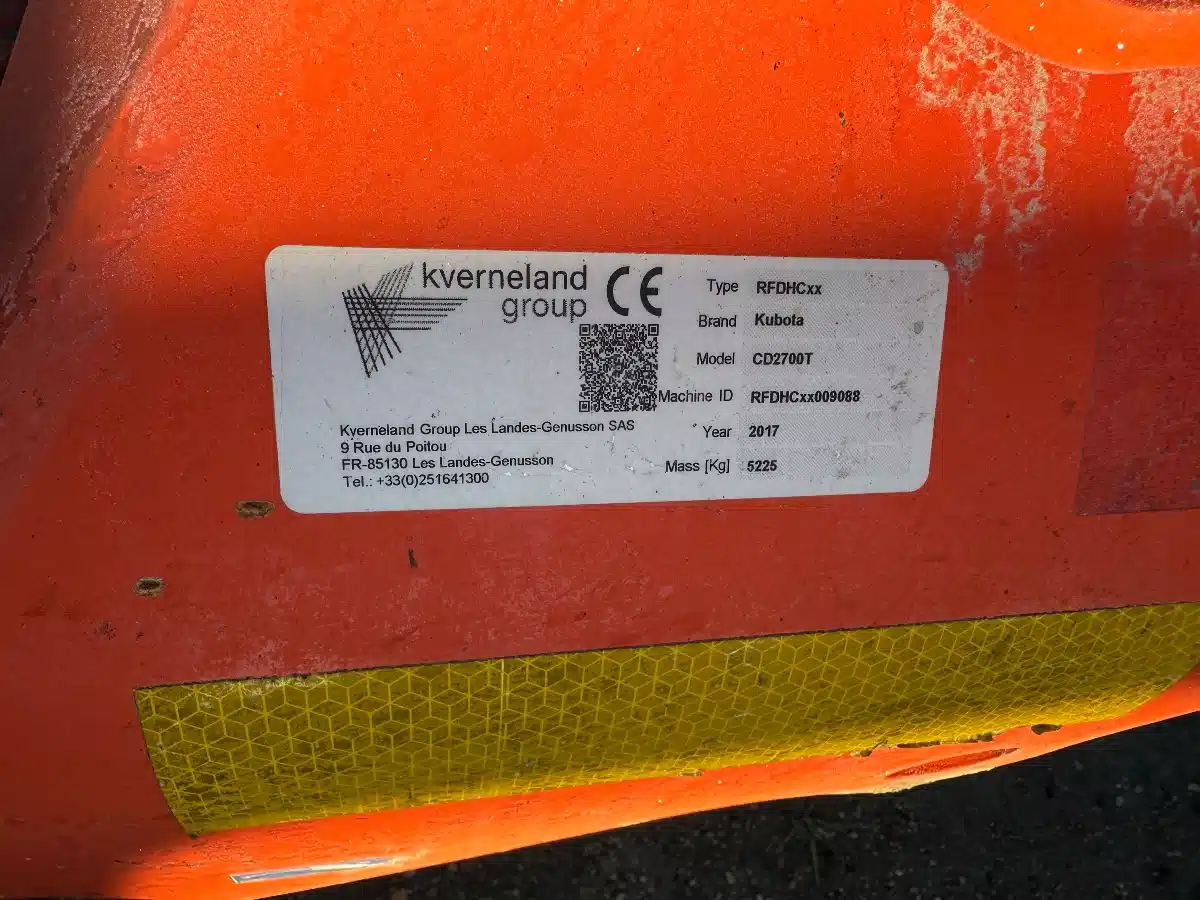 Gallery image 2 for Used 2017 Kubota CD2700T Disc