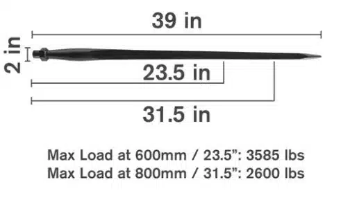 Gallery image 2 for New 2024 Unspecified BE - BALE SPEAR 3-PT CAT 1 Bale Spear
