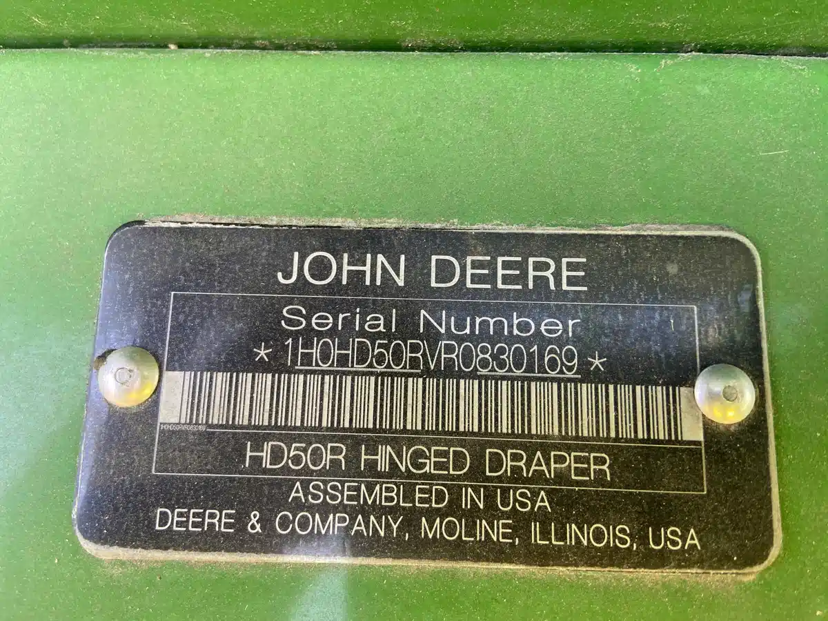 Gallery image 1 for Used 2024 John Deere HD50R Header - Draper