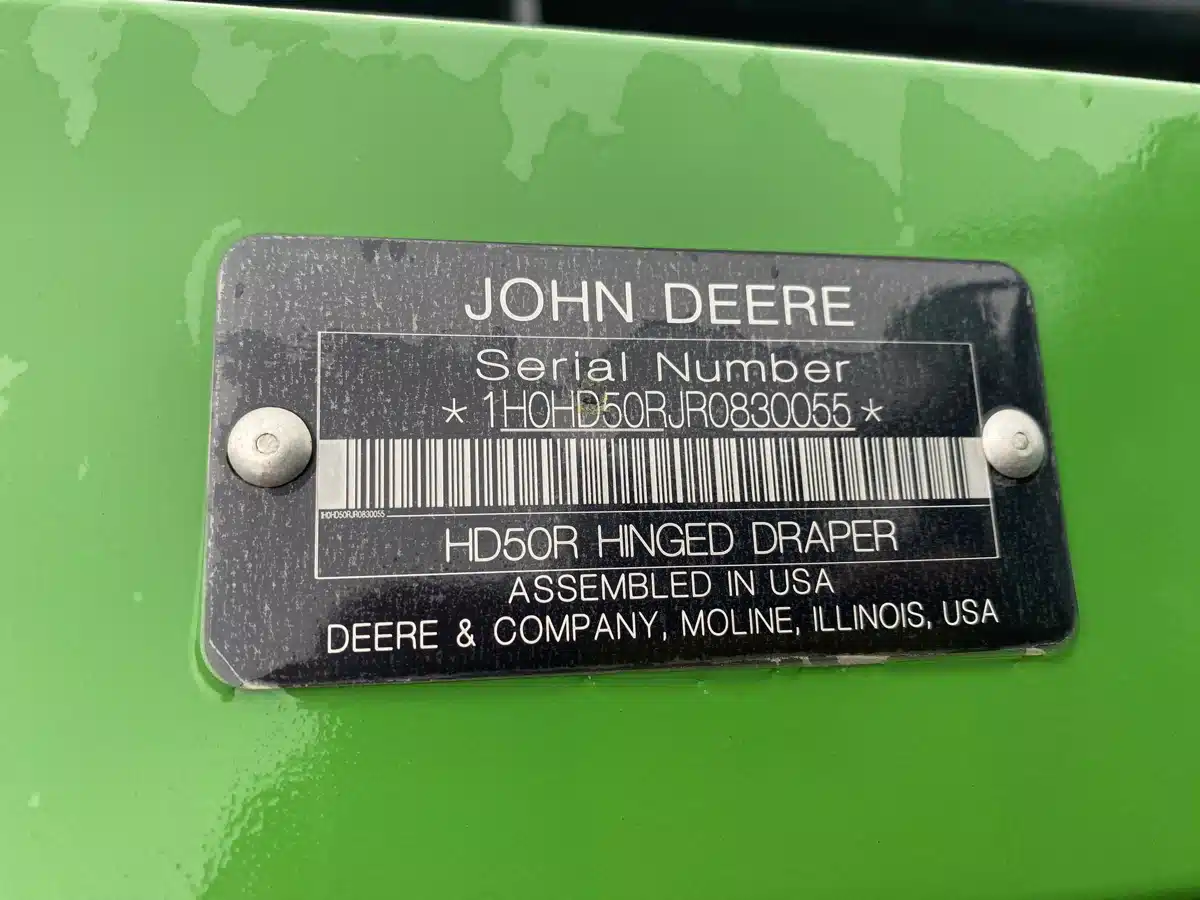 Gallery image 1 for Used 2024 John Deere HD50R Header - Draper