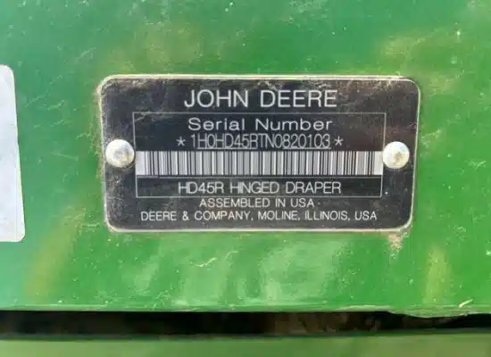 Gallery image 1 for Used 2022 John Deere HD45R Header - Draper