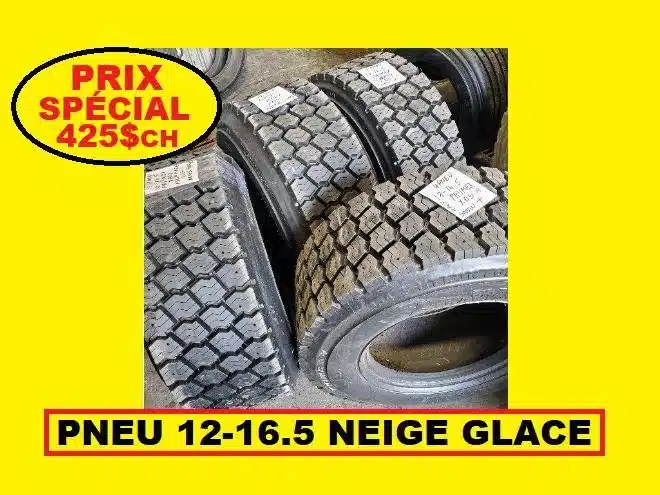 Gallery image 1 for PNEU 12-16.5 RECHAPE NEUF 12R16.5 NEIGE GLACE Tires