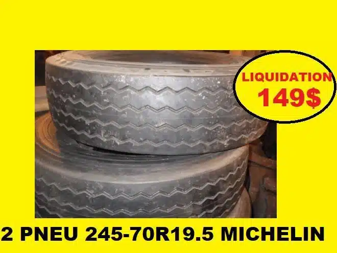 Gallery image 1 for Michelin PNEU 245-70R19.5 RECHAPE NEUF TRAILER REMORQUE Tires