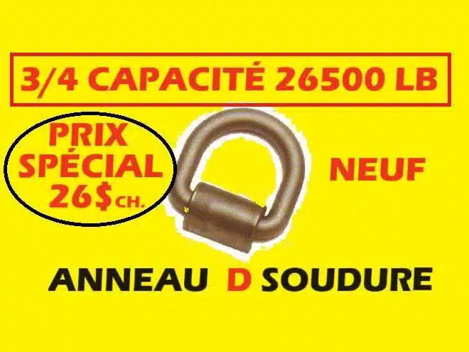 Gallery image 1 for ANNEAU EN D POUR REMORQUE 26500 LIVRE 3/4 TRAILER Miscellaneous