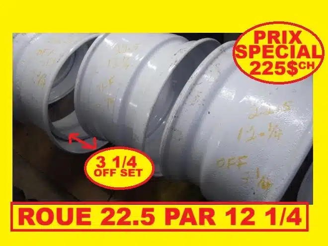 Photo de la Galerie 1 pour ROUE 22.5 CAMION 22.5 x 12 1/4 Pneus et roues